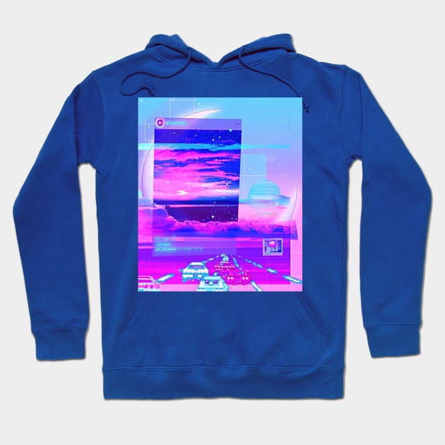 Dream Big retrowave collage Hoodie by lofi_retrowave